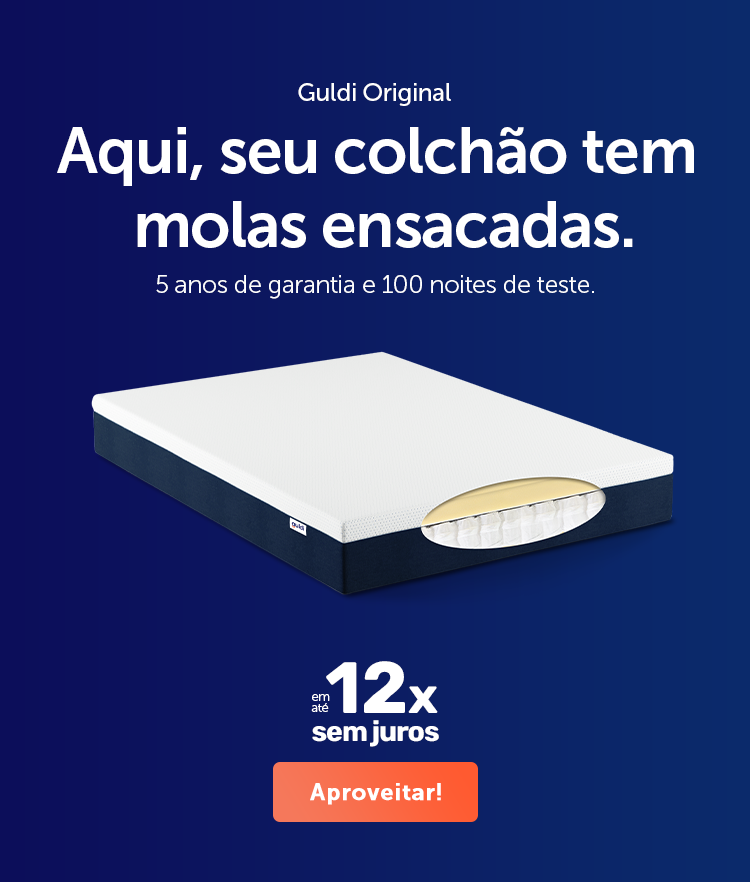 Banner do colchão Guldi com molas ensacadas